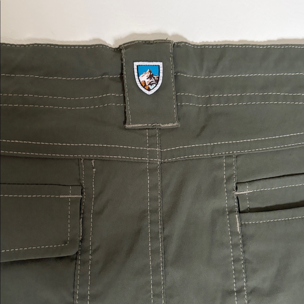 KÜHL Women’s Shorts Kliffside Air Roll Up Khaki Green Shorts New size 10 - Picture 10 of 14